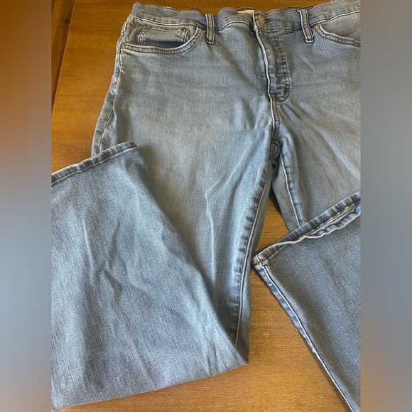 Madewell Mid Rise Kick Out Crop Jeans 32 - Picture 2 of 10